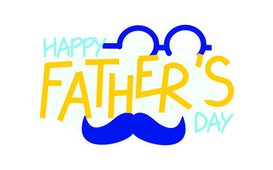 Happy Father's Day banner. Vector greeting card.