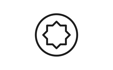 islamic ornament icon. Vector illustration.