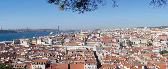 Panorama von Lissabon vom Castelo de São Jorge