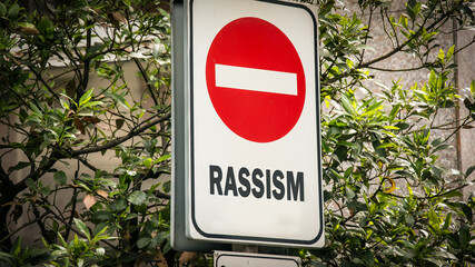 Street Sign Tolerance versus Rassism