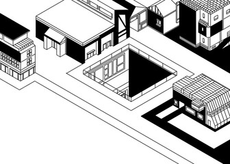 illustration of a house isometric 