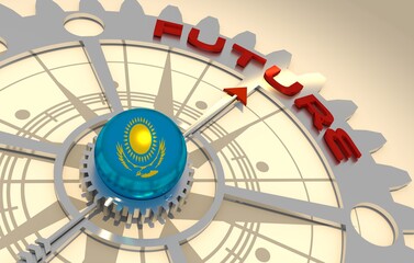 Global business and economic growth concept. 3D illustration
