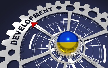 Global business and economic solutions concept. 3D illustration