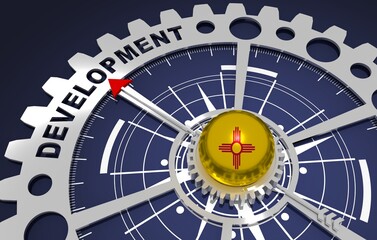 Global business and economic solutions concept. 3D illustration