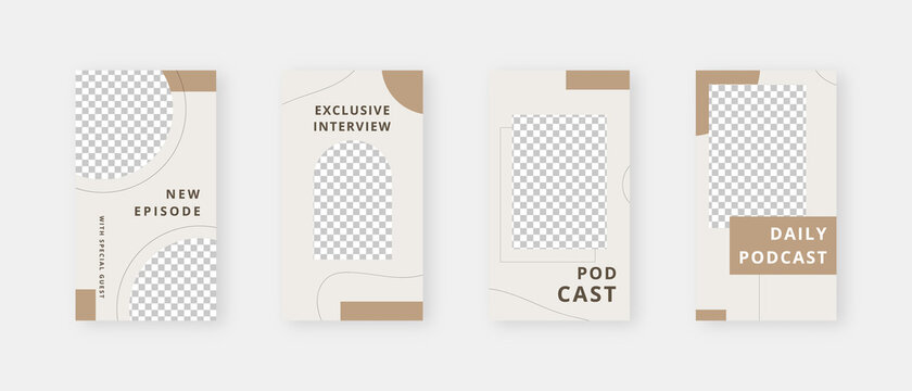 Social media template. Trendy editable social media stories template. Mockup isolated. Template design. Vector illustration.