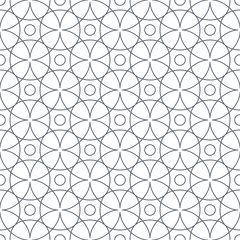 Moroccan geometric seamless pattern, grey lines on white background seamless pattern, islamic seamless texture, moroccan texture
