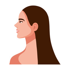 young woman shirtless