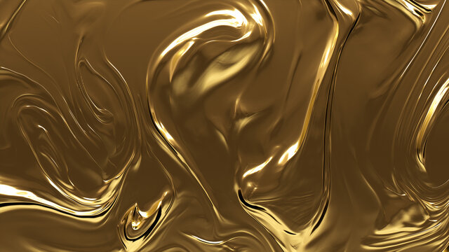 Gold, Glistening, Liquid texture. A Golden surface for Opulent, Luxurious Backgrounds.