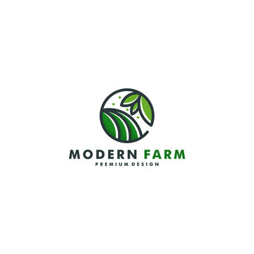 Farm logo design. Agriculture icon symbol vector