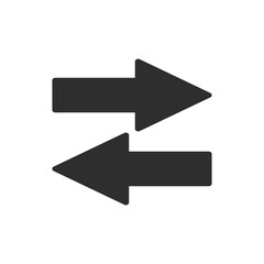 Two-way arrow flat icon