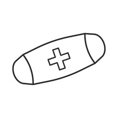 Linear style sign for mobile concept and web design. medical mask symbol illustration