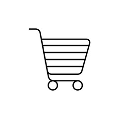 Shopping cart icon isolated on white background. Trolley symbol modern, simple, vector, icon for website design, mobile app, ui. Vector Illustration