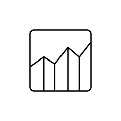 Line graph icon isolated on white background. Statistics symbol modern, simple, vector, icon for website design, mobile app, ui. Vector Illustration