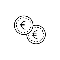 Euro icon isolated on white background. Cash symbol modern, simple, vector, icon for website design, mobile app, ui. Vector Illustration