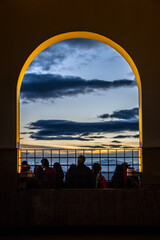 Skyline View from Monserrate in Bogota at Sunset
