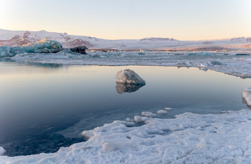 The Glacier Lagoon J&ouml;kulsarlon in Iceland, Europe