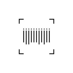 Scanning icon isolated on white background. Barcode symbol modern, simple, vector, icon for website design, mobile app, ui. Vector Illustration