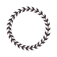 circular laurel wreath