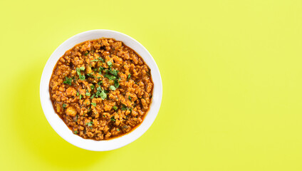 Keema curry in bowl