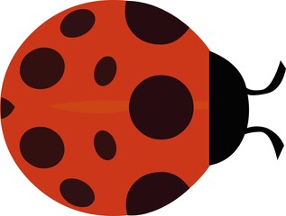 Vector illustration of emoticon of a ladybug