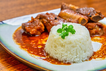 rice with pork