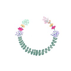 Hand drawn floral frame with flower and leaf pattern available for your message.