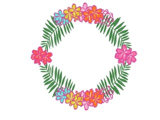 Hand drawn floral frame with flower and leaf pattern available for your message.