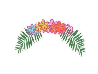 Hand drawn floral frame with flower and leaf pattern available for your message.