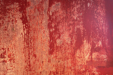 Focus on a vintage red surface