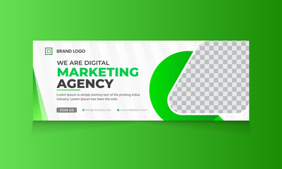digital marketing facebook cover template business web banner social media cover design - obrazy, fototapety, plakaty