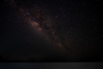 Beautiful night sky. Night sky at Holbox, Mexico. Bright stars