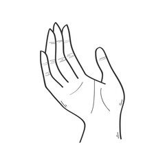 Fototapeta premium hand open expression