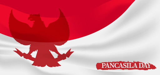Pancasila day banner background design