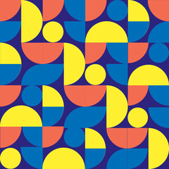 Square abstract geometric seamless pattern design