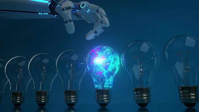 4k video Robot Hand Bulb, Prores 4444