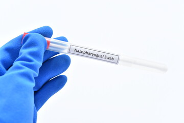 Nasopharyngeal swab from patient for COVID-19 testing by RT-PCR method