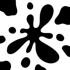 abstract black splashes on white. vector hand-drawn element