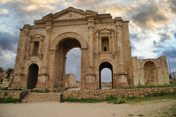 Fototapeta premium The ancient ruins of Jerash, Jordan