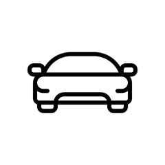 Obraz na płótnie Canvas Car silhouette, simple icon. Black linear icon with editable stroke on white background