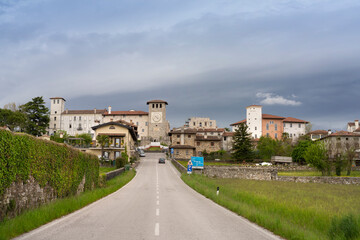 Fototapeta na wymiar Panoramic view of Colloredo di Montealbano, Italy