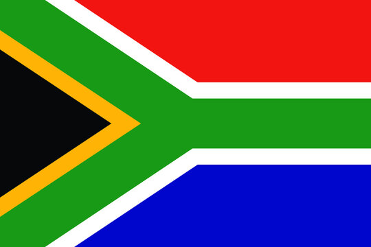 Official current vector flag of the Republic of South Africa