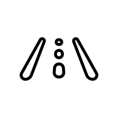 Obraz premium Road of highway, simple icon. Black linear icon with editable stroke on white background