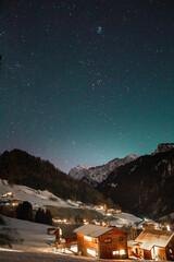 long exposure mountain & stars