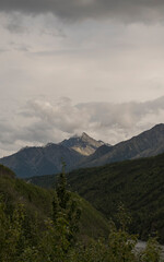 mountain landscape with clouds