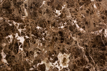 Abstract pattern of brown marble close-up. Natural background, texture.