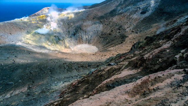 Crater of Vulcano Island