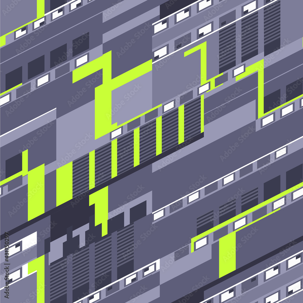 Poster seamless geometric pattern of lines and shapes. racing background. modern design. abstract camo. pri