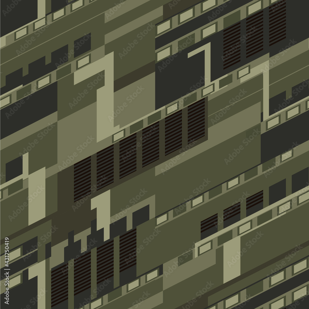 Poster seamless geometric pattern of lines and shapes. racing background. modern design. abstract camo. pri