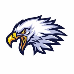 Obraz premium Eagle Mascot Logo Sports Team Mascot Design Vector 