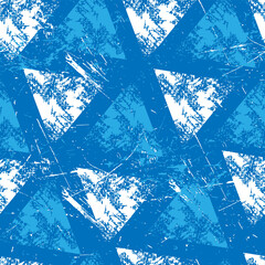 Seamless grunge pattern with geometric triangle elements.